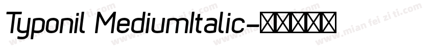 Typonil MediumItalic字体转换